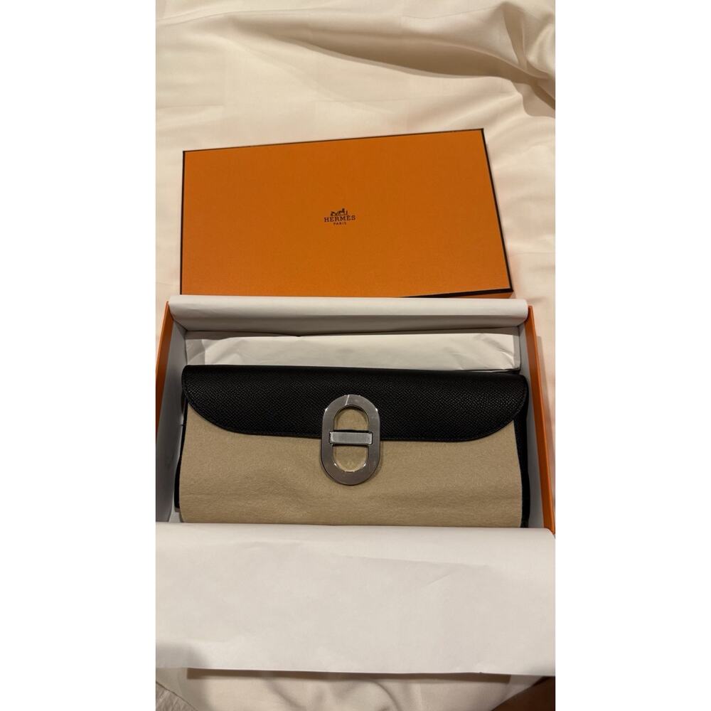 NWT Hermes Maillon To Go Wallet Bag Black Epsom Leather w/ Store Receipt 2025